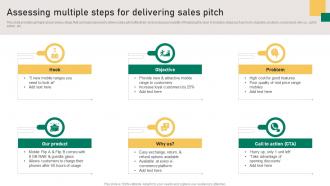 Assessing Multiple Steps For Delivering Sales Pitch Implementation Guidelines For Sales MKT SS V