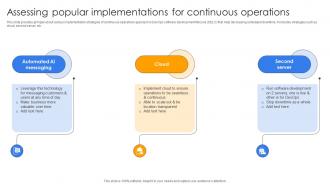 Assessing Popular Implementations For Continuous Continuous Delivery And Integration With Devops