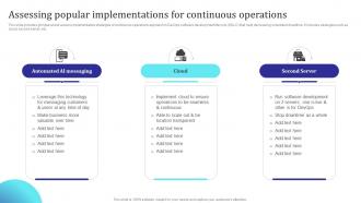 Assessing Popular Implementations For Continuous Operations Building Collaborative Culture