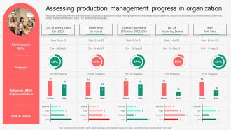 Assessing Production Management Progress Enhancing Productivity Through Advanced Manufacturing