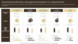 Assessing Production Management Progress Strategies For Efficient Production Management Control