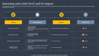 Assessing Sales Risks Level And Its Impact Implementing Sales Risk Mitigation Planning