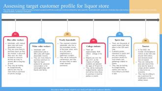 Assessing Target Customer Profile For Liquor Store Liquor Store Business Plan BP SS