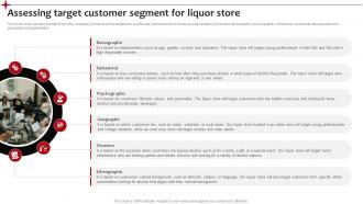 Assessing Target Customer Segment Neighborhood Liquor Store BP SS