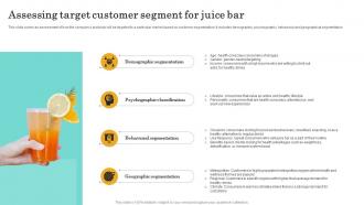 Assessing Target Customer Segment Nutritional Beverages Business Plan BP SS