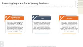 Assessing Target Market Of Jewelry Accessories Business Plan BP SS