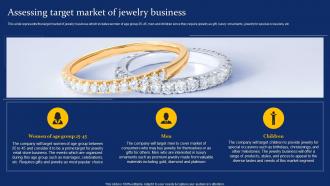 Assessing Target Market Of Jewelry Costume Jewelry Business Plan BP SS