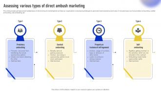 Assessing Various Types Of Direct Ambush Marketing Streamlined Ambush Marketing Techniques MKT SS V