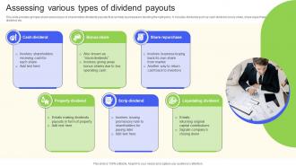 Assessing Various Types Of Dividend Payouts Essential Financial Strategic Planning Decisions