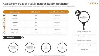 Assessing Warehouse Equipment Utilization Frequency Implementing Cost Effective Warehouse Stock