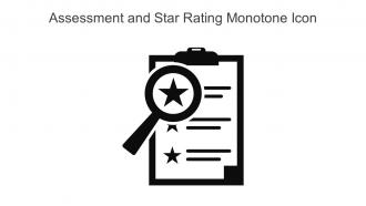 Assessment And Star Rating Monotone Icon In Powerpoint Pptx Png And Editable Eps Format