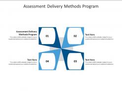 Assessment delivery methods program ppt powerpoint presentation inspiration cpb