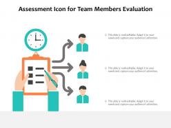 Assessment icon for team members evaluation