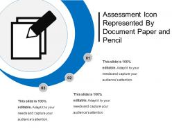 Assessment icon represented by document paper and pencil