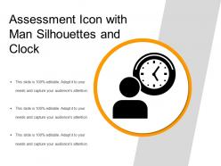 Assessment Icon With Man Silhouettes And Clock