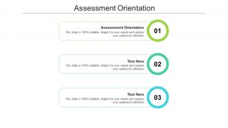 Assessment orientation ppt powerpoint presentation infographics model cpb