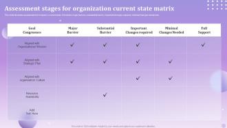 Assessment Stages For Organization Current State Matrix