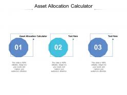 Asset allocation calculator ppt powerpoint presentation portfolio topics cpb