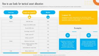 Asset Allocation Investment How To Use Funds For Tactical Asset Allocation
