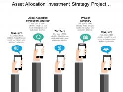 Asset allocation investment strategy project summary data communications cpb