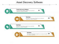 Asset discovery software ppt powerpoint presentation slides pictures cpb