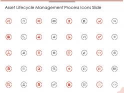 Asset lifecycle management process icons slide ppt powerpoint presentation styles design ideas