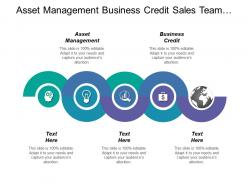 Asset management business credit sales team vision statement