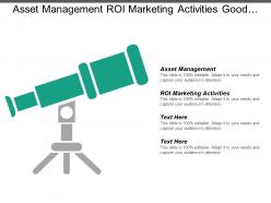 Asset management roi marketing activities good marketing objectives cpb