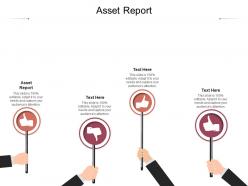 Asset report ppt powerpoint presentation summary background images cpb