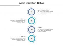 Asset utilization ratios ppt powerpoint presentation professional microsoft cpb