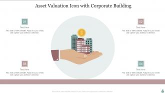 Asset Valuation Icon With Corporate Building