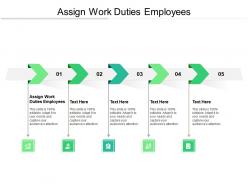 Assign work duties employees ppt powerpoint presentation model graphics cpb
