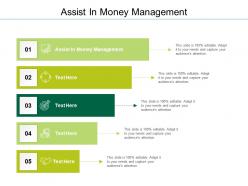 Assist in money management ppt powerpoint presentation file show cpb