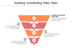 Assisting coordinating sales team ppt powerpoint presentation infographic template clipart images cpb