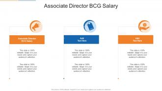 Associate Director BCG Salary In Powerpoint And Google Slides Cpb