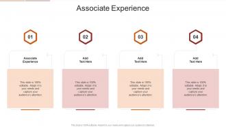 Associate Experience In Powerpoint And Google Slides Cpb