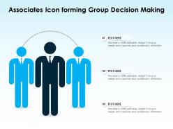 Associates icon forming group decision making