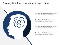 Assumption icon human mind with gear