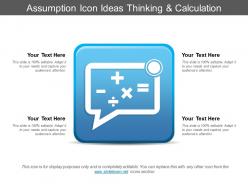 Assumption icon ideas thinking and calculation