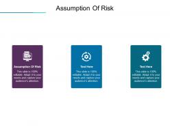 Assumption of risk ppt powerpoint presentation gallery smartart cpb