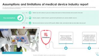 Assumptions And Limitations Of Medical Device Industry Report IR SS
