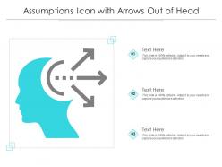 Assumptions icon with arrows out of head