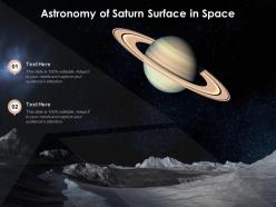 Astronomy of saturn surface in space