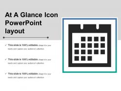 At a glance icon powerpoint layout