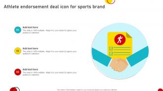 Athlete Endorsement Deal Icon For Sports Brand