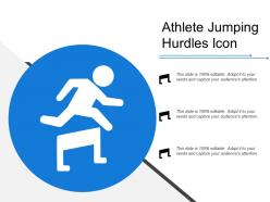 Athlete jumping hurdles icon