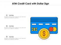 Atm credit card with dollar sign
