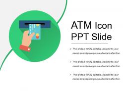 Atm icon ppt slide