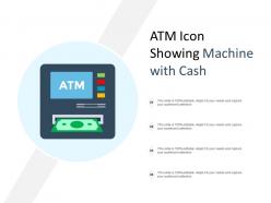 Atm icon showing machine with cash