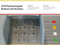 Atm machine keypad buttons with numbers